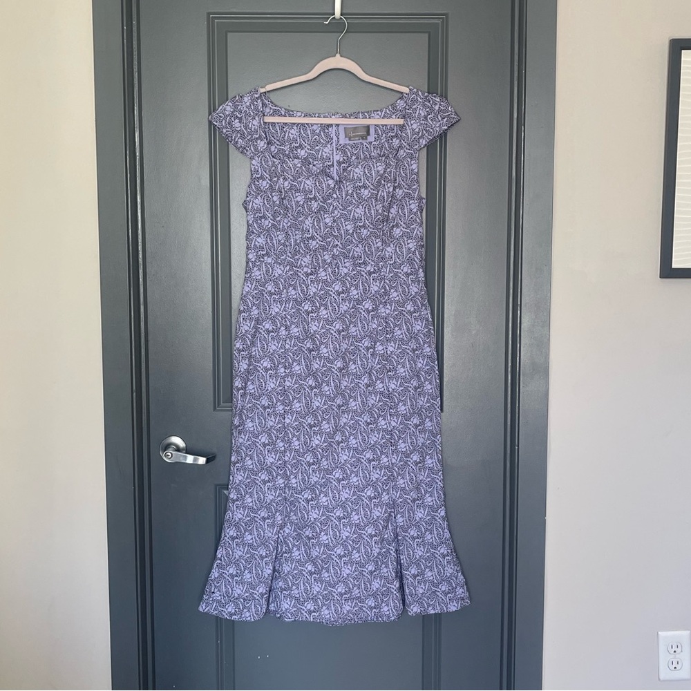 Anthropologie Periwinkle Patterned Dress